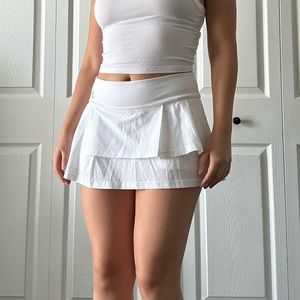 White Tennis Skort